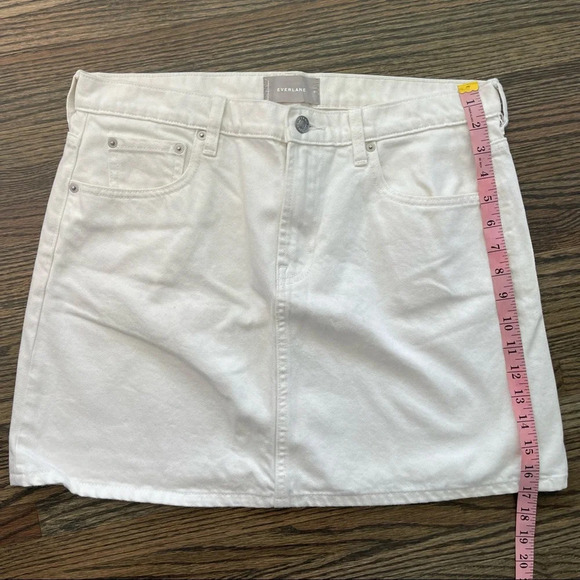 Everlane white denim mini skirt size 32 - Picture 5 of 5